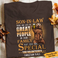 Personalized Son-in-Law Bear T Shirt JN131 95O65 thumb 1