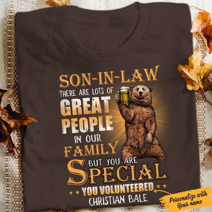 Personalized Son-in-Law Bear T Shirt JN131 95O65 1