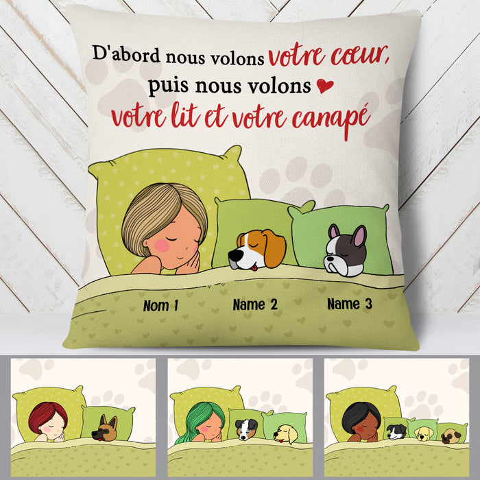 Personalized Dog Steal Bed French Pillow AP92 73O53 (Insert Included) 1