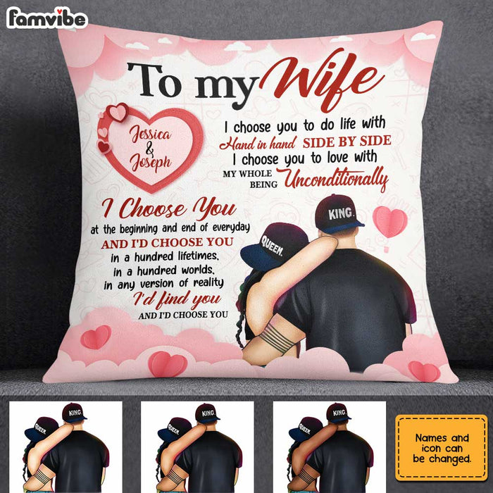 Personalized To My Wife I Choose You Pillow JN221 30O31 1