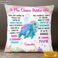 Personalized Gift For Granddaughter French Turtle Pillow 30168 thumb 1