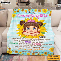 Personalized Gift For Granddaughter To My Granddaughter Sunflower Kid Blanket 31292 thumb 1