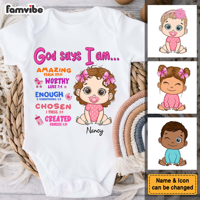 Personalized Gift For Baby God Says You Are Baby Onesie 31408 1
