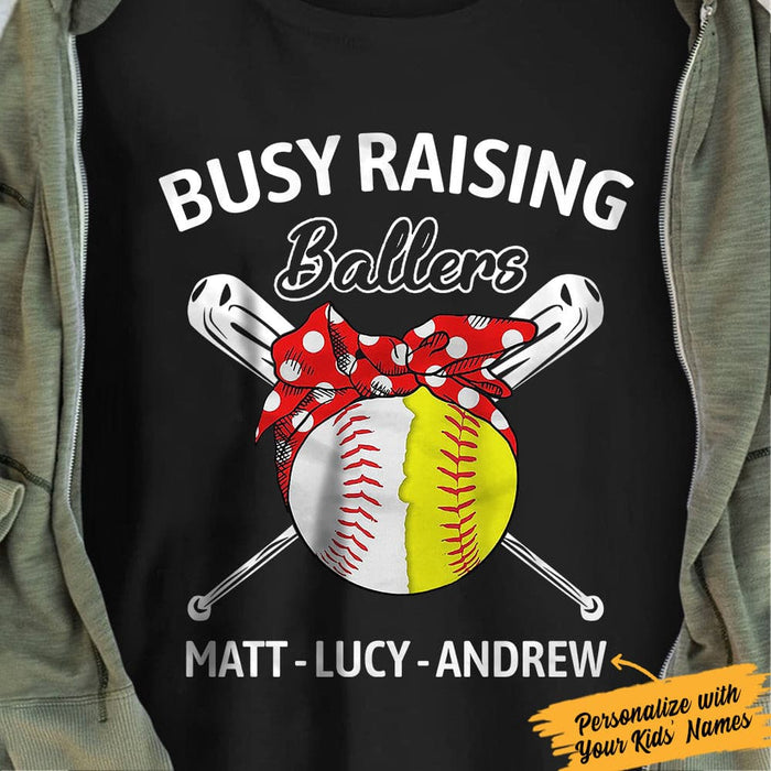 Personalized Baseball Mom Kid's Name T-Shirt