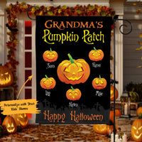 Personalized Halloween Grandma Pumpkin Patch Garden Flag JL154 65O58 thumb 1