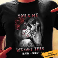 Personalized Skull Husband & Wife T Shirt JN167 95O61 thumb 1