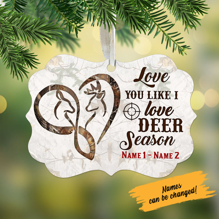 Personalized Hunting Couple Love Deer Season Benelux Ornament DB11 30O58 1