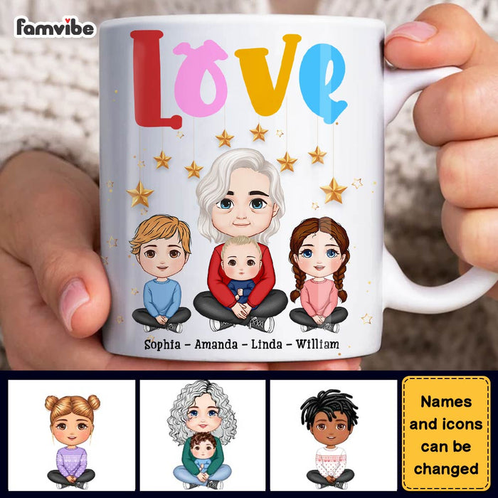 Personalized Gift For Grandma Love Grandkids Mug 30487 1