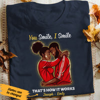 Personalized You Smile I Smile BWA Couple T Shirt AG112 29O47 thumb 1