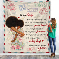 Personalized With Love And Kisses Daughter Letter Fleece Blanket AG61 29O53 thumb 1