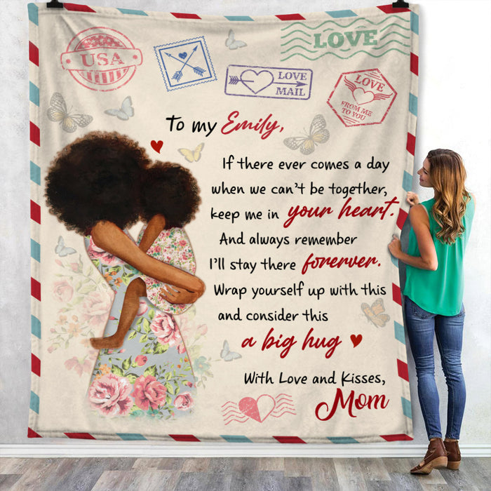 Personalized With Love And Kisses Daughter Letter Fleece Blanket AG61 29O53 1