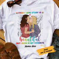 Personalized Our Story LGBT Lesbian Love T Shirt SB152 26O58 thumb 1