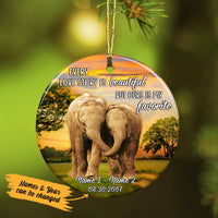 Personalized Elephant Couple  Ornament SB171 26O58 thumb 1