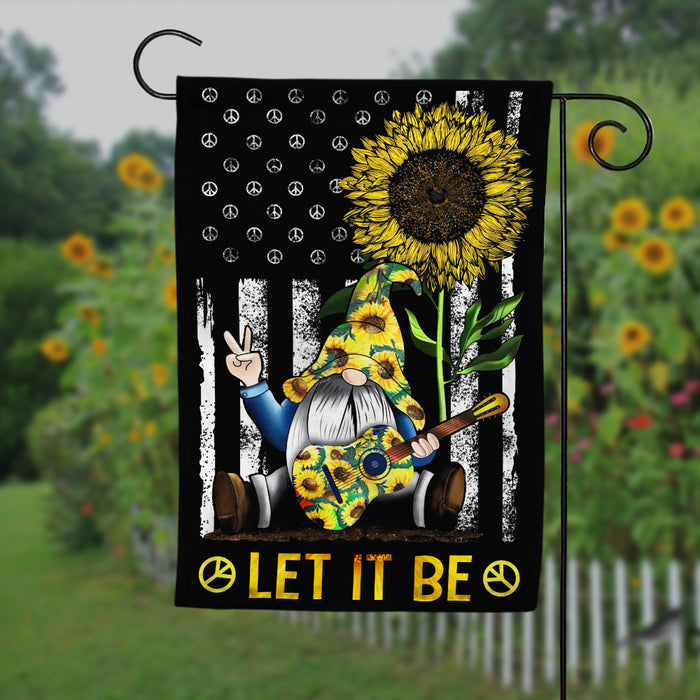 Hippie Gnome In Sunflower Flag JL83 65O34 1