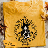Personalized Halloween Witch Percentage T Shirt SB84 30O53 thumb 1