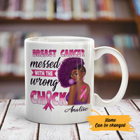 Personalized BWA Breast Cancer Wrong Chick Mug AG83 95O57 thumb 1
