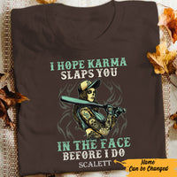 Personalized Karma Skull T Shirt JL244 85O57 thumb 1