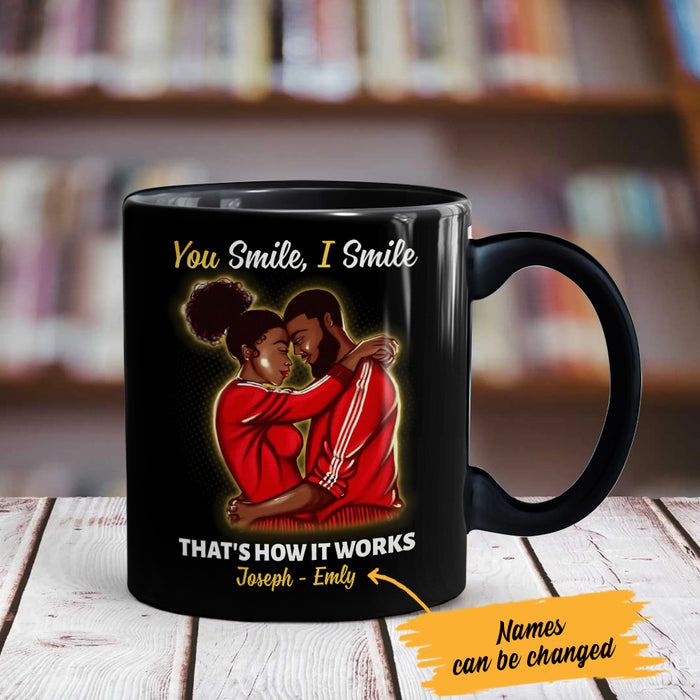 Personalized You Smile I Smile BWA Couple Mug AG112 29O47 1