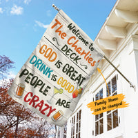 Personalized People Are Crazy On Deck Gardening Flag AG203 73O58 thumb 1