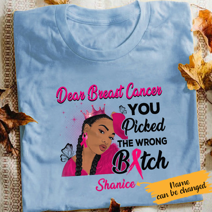 Personalized Dear Breast Cancer BWA T Shirt AG195 28O65 1