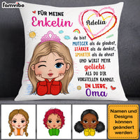Personalized Gift For Granddaughter German Für Meine Enkelin Pillow 30221 thumb 1