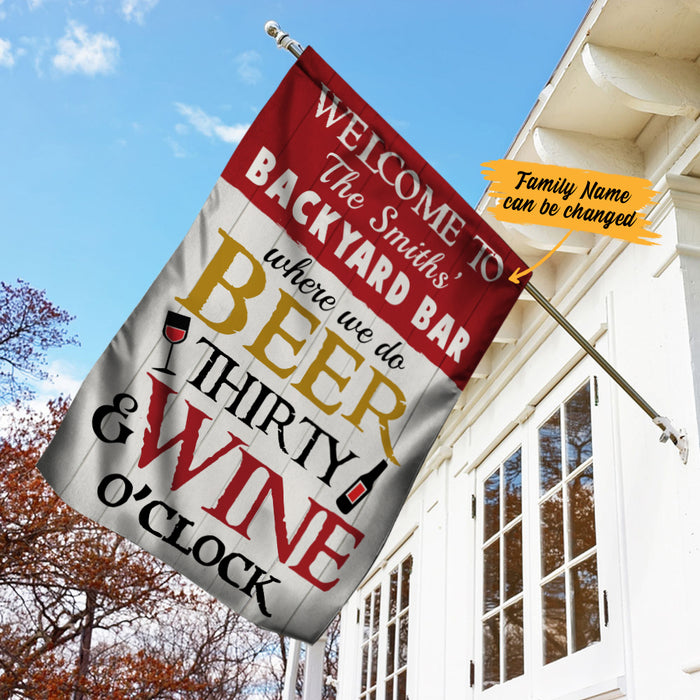 Personalized Backyard Bar Gardening Flag AG112 85O34 1