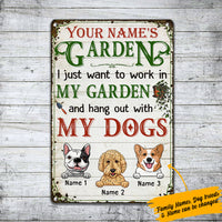 Personalized Dog Garden Metal Sign JN291 30O57 thumb 1