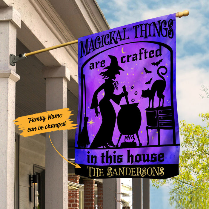 Personalized Halloween Witch Crafted Magickal Things Flag JL211 65O53 1