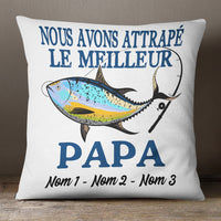 Personalized French Papa Fishing Dad Pillow AP93 65O36 (Insert Included) thumb 1