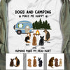 Personalized Dog And Camping Make Me Happy T Shirt OB291 30O58 1