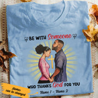 Personalized Thanks God For BWA Couple Christian T Shirt SB182 29O53 thumb 1