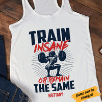 Personalized Gym Women White Racerback Tank JL71 95O34 thumb 1