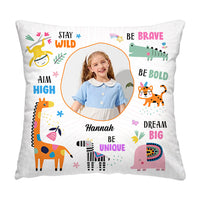 Personalized Affirmations Gift For Granddaughter Stay Wild Safari Animals Pillow 31750 thumb 1