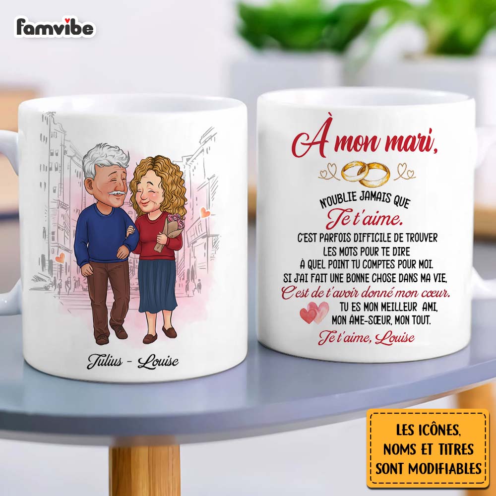 Personalized Couple French 'N'oublie Jamais Que Je t'aime' Mug 30831 Primary Mockup