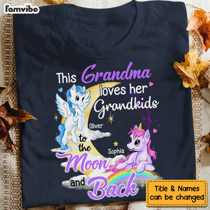 Personalized This Grandma Loves Her Grandkids To The Moon And Back Shirt - Hoodie - Sweatshirt 22702 1