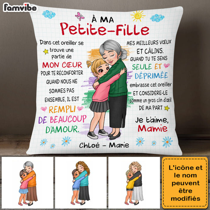 Personalized Gift For Granddaughter French Hug This Pillow 30906 1