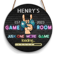 Personalized Game Room Round Wood Sign 25453 thumb 1
