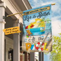 Personalized Pool Garden Flag JN231 87O60 thumb 1