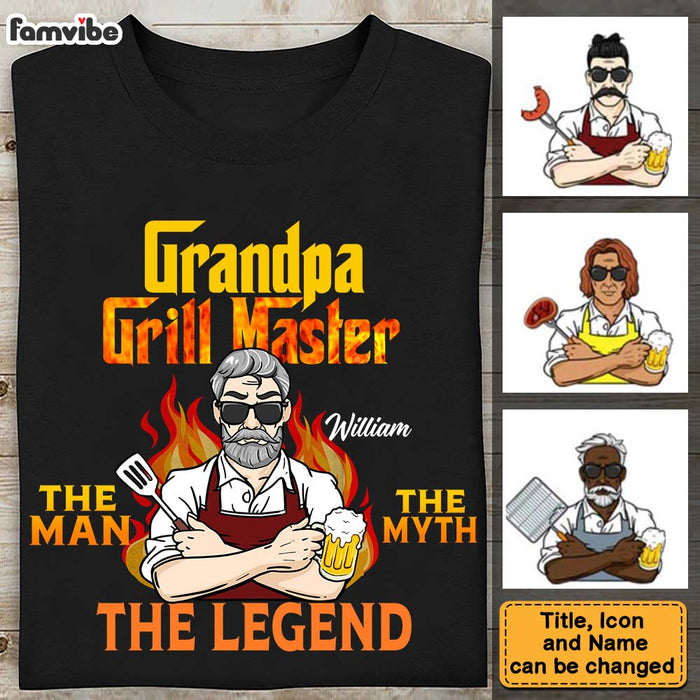 Personalized Gift For Grandpa Grill Master Shirt - Hoodie - Sweatshirt 27844 1