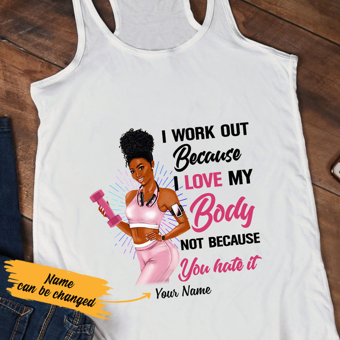 Personalized I Love My Body BWA Gym Racerback Tank SB12 29O47 1