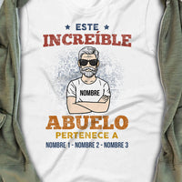 Personalized Grandpa Spanish Increíble Papá Abuelo T Shirt AP271 95O58 thumb 1