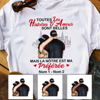 Personalized Couple French Coupler Love Story T Shirt MR294 30O53 thumb 1