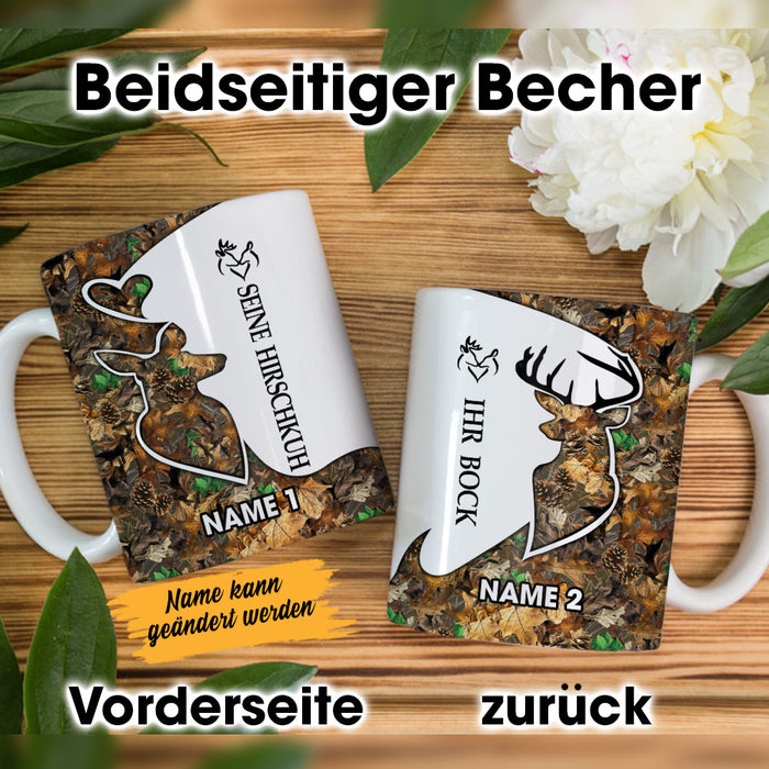 Personalized Hunting Couple Ehepaar German Mug AP132 87O60 1