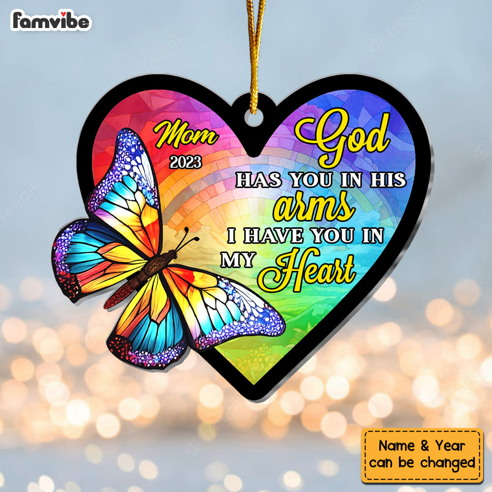 Personalized Butterfly Memorial Gift God Has You Ornament 30038 Primary Mockup