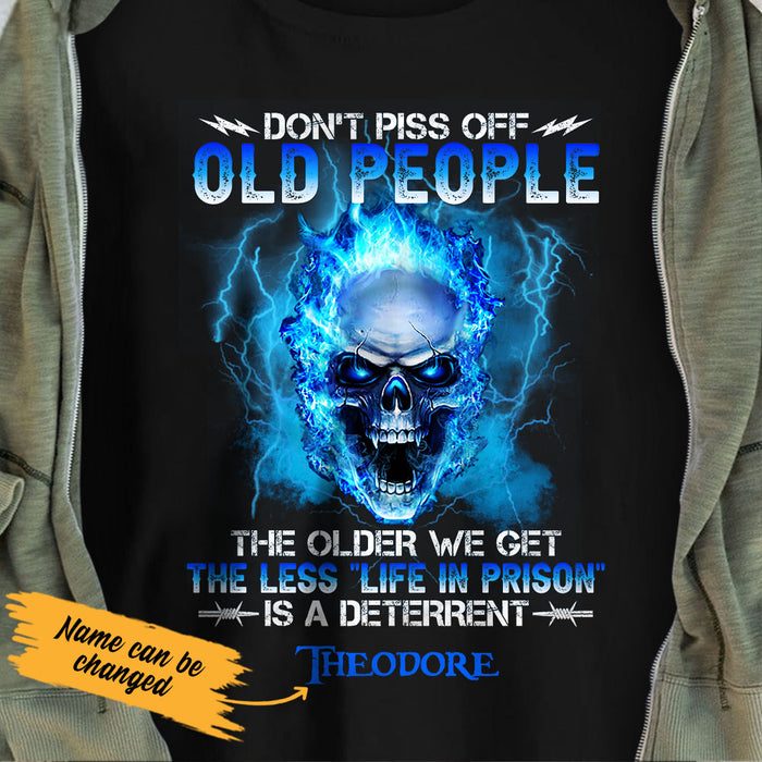 Personalized Skull  Old People  T Shirt AG101 87O53 1