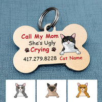 Personalized Cat Lost Mom Bone Pet Tag NB111 81O34 thumb 1