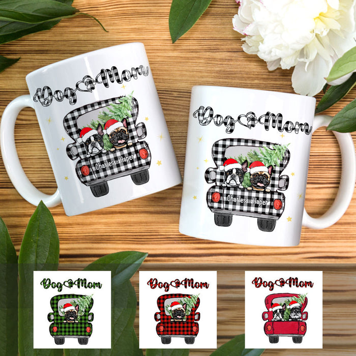 Personalized Dog Mom Christmas Red Truck Mug OB153 30O58 1