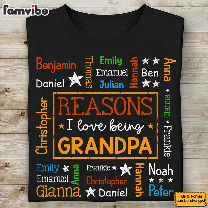 Personalized Gift For Grandpa Reasons I Love Being Word Art Shirt - Hoodie - Sweatshirt 32040 1