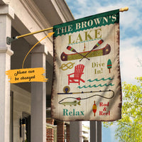 Personalized Lake House Garden Flag JN301 95O60 thumb 1