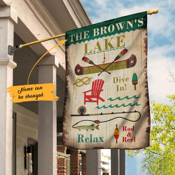 Personalized Lake House Garden Flag JN301 95O60 1